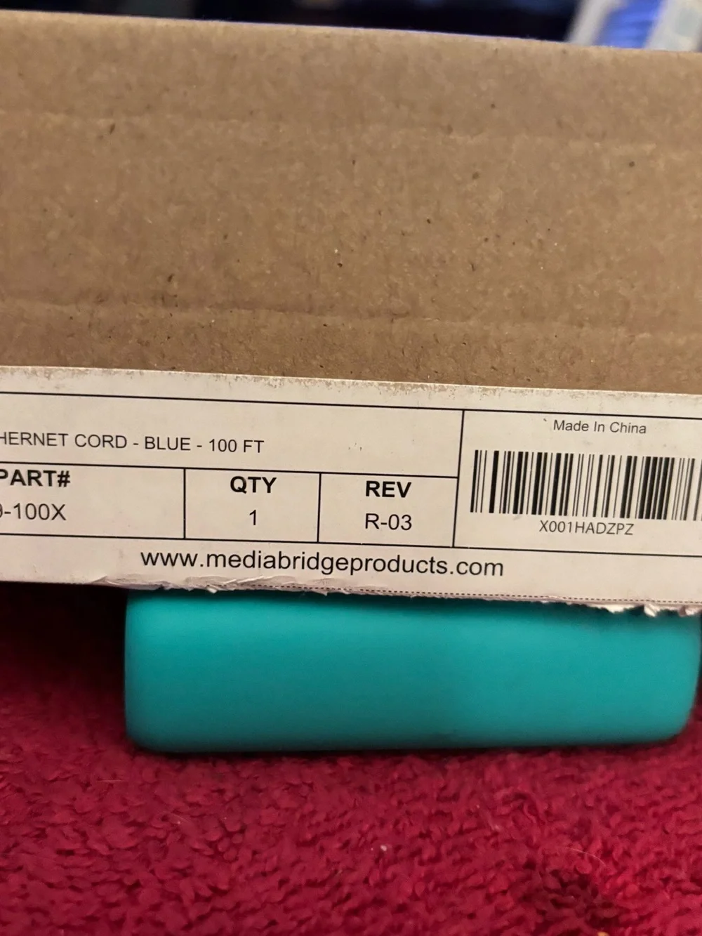 100 ft. Blue Ethernet Cable - Long Coiled Network Cord